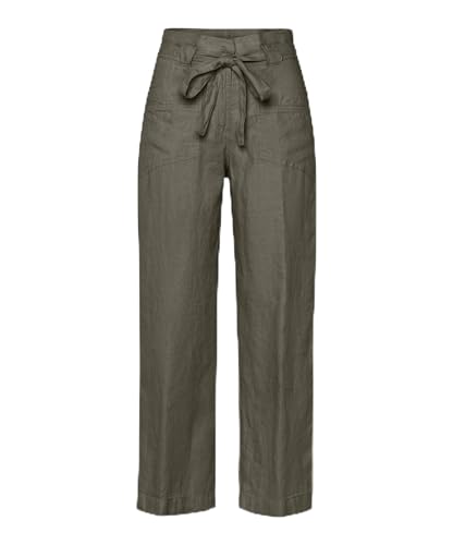 BRAX Damen Style Maine Pure Linen Hose, Khaki, 27W / 32L EU von BRAX