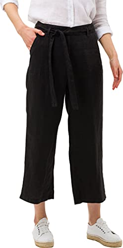 BRAX Damen Style Maine S aus Leinen Hose, Schwarz, 42 von BRAX