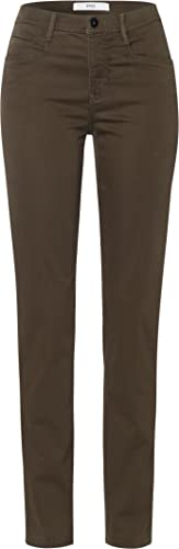 BRAX Damen Style Mary Five-Pocket wertigem Baumwollsatin Hose, Khaki, 27W / 32L von BRAX