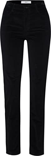 BRAX Damen Style Mary Structure Velvet Hose, Black, 29W / 30L von BRAX