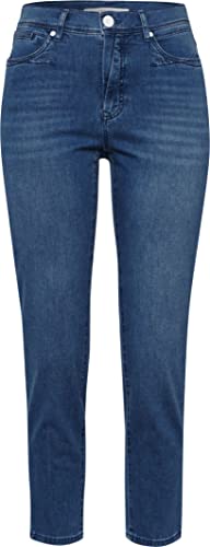 BRAX Damen Style Mary Ultralight Denim Verkürzte Five-Pocket-Jeans Jeans, Used Regular Blue, 32W / 32L EU von BRAX