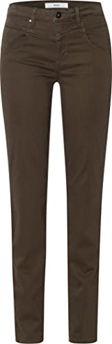 BRAX Damen Style Shakira Five-Pocket wertigem Baumwollsatin Hose, Khaki, 27W / 32L von BRAX