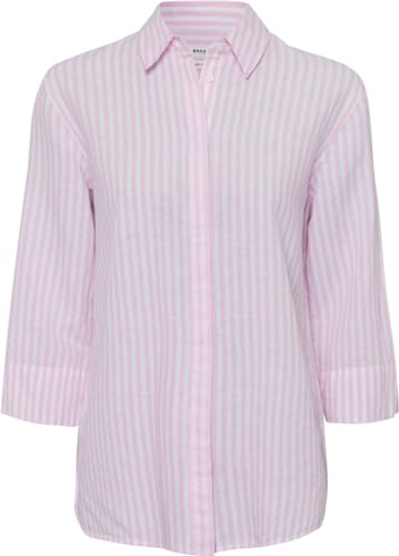 BRAX Damen Style Vicki Linen Striped Bluse, ROSA, 44 von BRAX