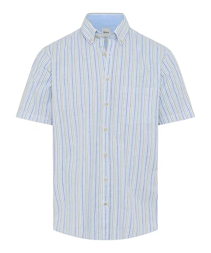 BRAX - Herren Hemd in lässiger Streifenoptik, Style Dan S (46-3818), Größe:XXL, Farbe:Thyme (36) von BRAX