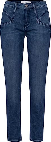 BRAX Feel Good Style MERRIT Damen Boyfriend-Hose Relaxed Fit Used Stone Blue 40 von BRAX