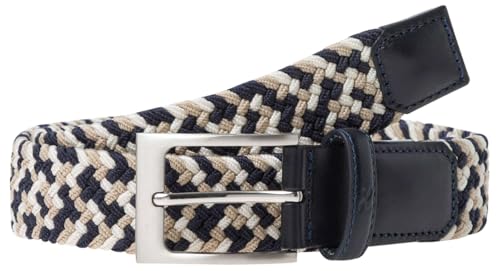 BRAX Herren Braided Belt Gürtel, Navy Comb, 95 von BRAX