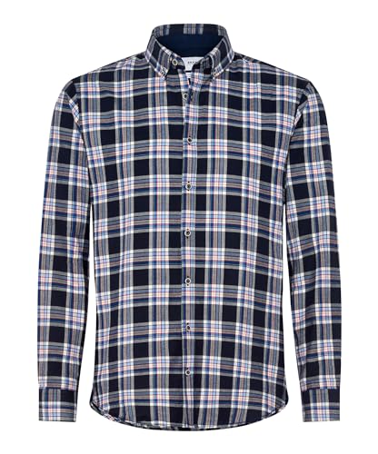 BRAX Herren Hemd Style Daniel C kariert Ocean Blue - M von BRAX