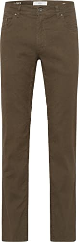 BRAX Herren Style Cooper Fancy Lino Hose, Khaki, 40W / 32L von BRAX