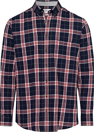 BRAX Herren Style Daniel C Light Flanell Kariertes Flanellhemd Hemd, Burned RED, M von BRAX