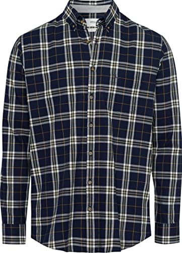 BRAX Herren Style Daniel C Light Flanell Kariertes Flanellhemd Hemd, Olive, M von BRAX