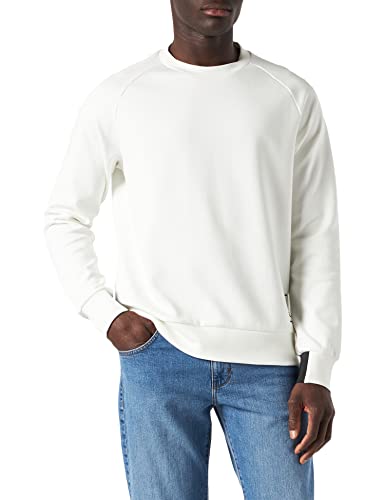 BRAX Herren Style Lennox LAB TECH Cotton Sweat modernes Sweatshirt Pullover, Offwhite, M von BRAX