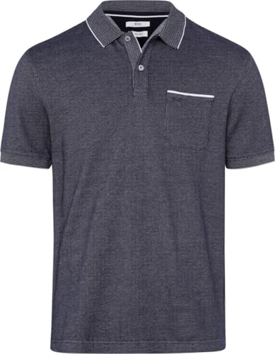 BRAX Herren Style Paddy PIQUÉ Poloshirt in Sportiver Two-Tone-Optik Polohemd, Ocean, M von BRAX