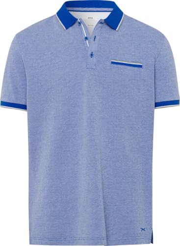 BRAX Herren Style Paddy Poloshirt in Sportiver Two-Tone-Optik Polohemd, Cornflower, L von BRAX