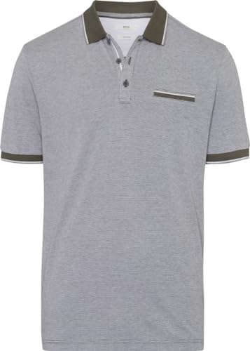 BRAX Herren Style Paddy Poloshirt in Sportiver Two-Tone-Optik Polohemd, Pale Olive, XXL von BRAX