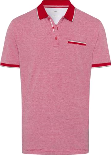 BRAX Herren Style Paddy Poloshirt in Sportiver Two-Tone-Optik Polohemd, Signal RED, XXL von BRAX