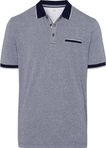 BRAX Herren Style Paddy Poloshirt in Sportiver Two-Tone-Optik Polohemd, Universe, L von BRAX