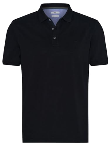 BRAX Herren Style Pete U Hi-Flex: Poloshirt in Pima Cotton Polohemd, Black, Large von BRAX