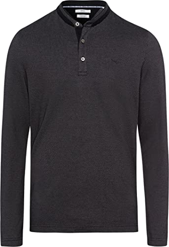 BRAX Herren Style Pollux Stehkragen Shirt in sportivem Styling Pullover, Black 1, M von BRAX