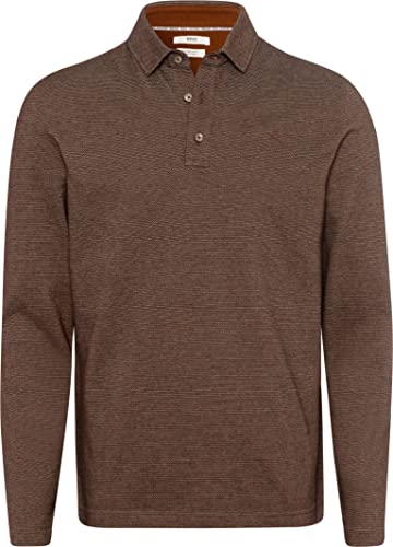 BRAX Herren Style Prescot Easy Care Jaquard Shirt in sportivem Styling Pullover, Malt, L von BRAX