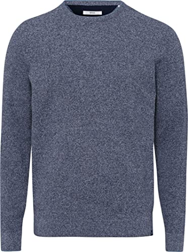 BRAX Herren Style Rick HI-Flex Knit MOULINÉ Moderner Pullover, SEA, 3XL von BRAX