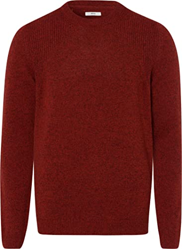 BRAX Herren Style Rick LAMPSWOOL moderner hochwertigster Lammwolle Pullover, Burned RED, 3XL von BRAX