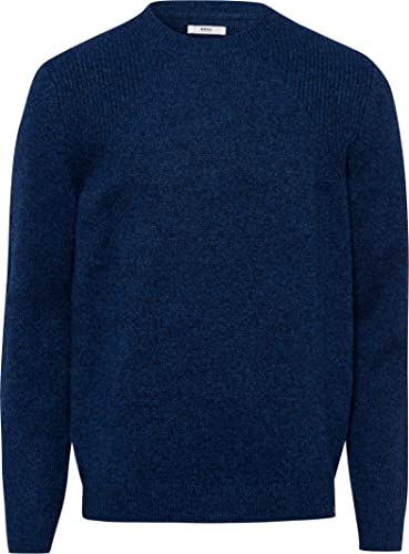 BRAX Herren Style Rick Lampswool Moderner aus Hochwertigster Lammwolle Pullover, Dark Blue, 3XL EU von BRAX