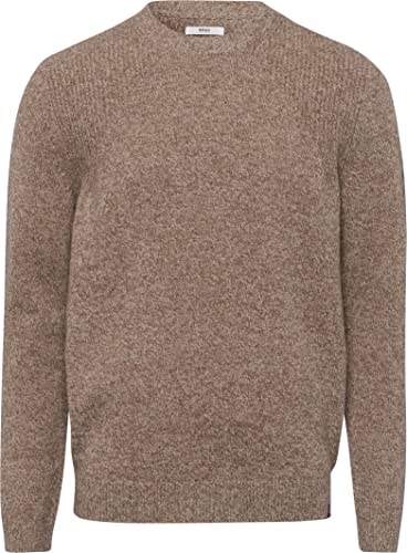 BRAX Herren Style Rick LAMPSWOOL moderner hochwertigster Lammwolle Pullover, Dune, 3XL von BRAX