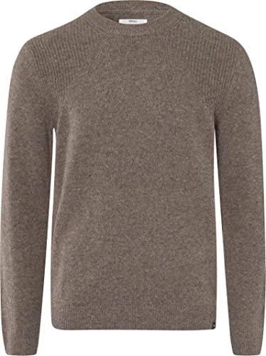 BRAX Herren Style Rick Lambswool Moderner Rundhalspullover aus hochwertigster Lammwolle Pullover, Malt, XXXL von BRAX