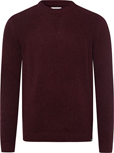 BRAX Herren Style Rick Lambswool Moderner Rundhalspullover aus hochwertigster Lammwolle Pullover, Port, XXL von BRAX