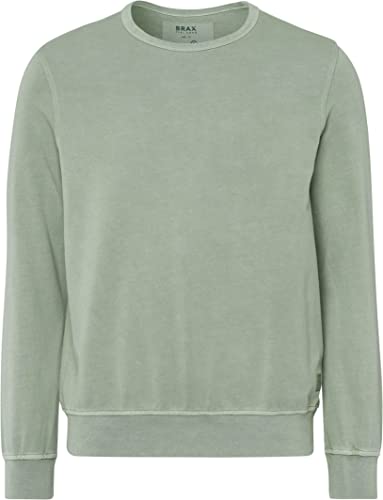 BRAX Herren Style Skip French Terry Langarmshirt in Softem Baumwollmix Sweatshirt, Coriander, XXL von BRAX