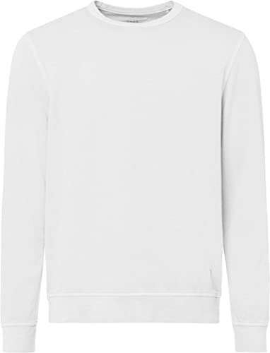 BRAX Herren Style Skip French Terry Langarmshirt in Softem Baumwollmix Sweatshirt, Cream, L von BRAX