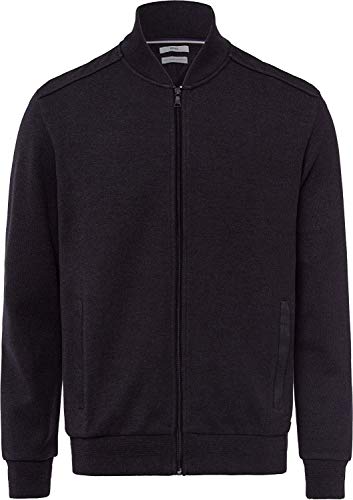 BRAX Herren Style Serge College Rib Brushed Stehkragen Strickjacke, Slate, X-Small (Herstellergröße: XS) von BRAX