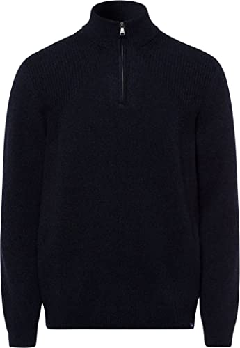 BRAX Herren Style Steffen Lambswool Moderner Troyer aus hochwertigster Lammwolle Pullover, Navy, M von BRAX