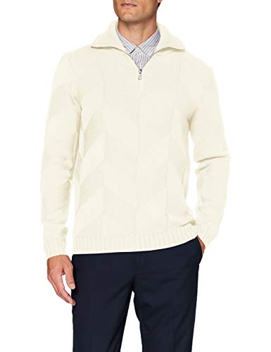 BRAX Herren Style Steffen Stricktroyer Pullover, Offwhite, 54 von BRAX