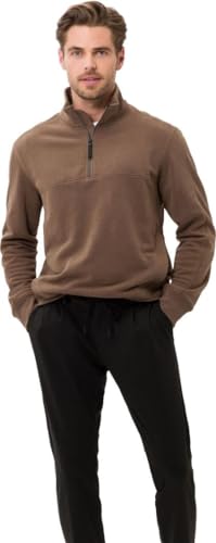 BRAX Herren Style Steve Cotton Liquid Interlock - Sweattroyer In Cleaner Optik Sweatshirt, Cold Brew, M EU von BRAX