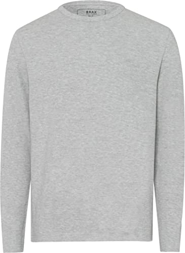 BRAX Herren Style Timon Langarmshirt in Softer Jersey-Qualität Sweatshirt, Platin, L von BRAX