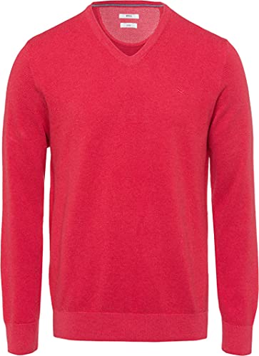 BRAX Herren Style Vico Hi-Flex Pullover, RED, L von BRAX