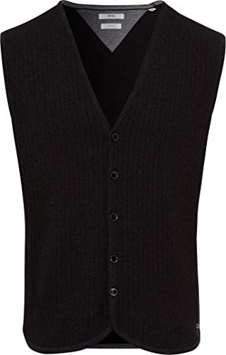 BRAX Herren Style Wayne Hiflex Knit Vkragen Indoor Weste, Slate, Large (Herstellergröße: 52) von BRAX