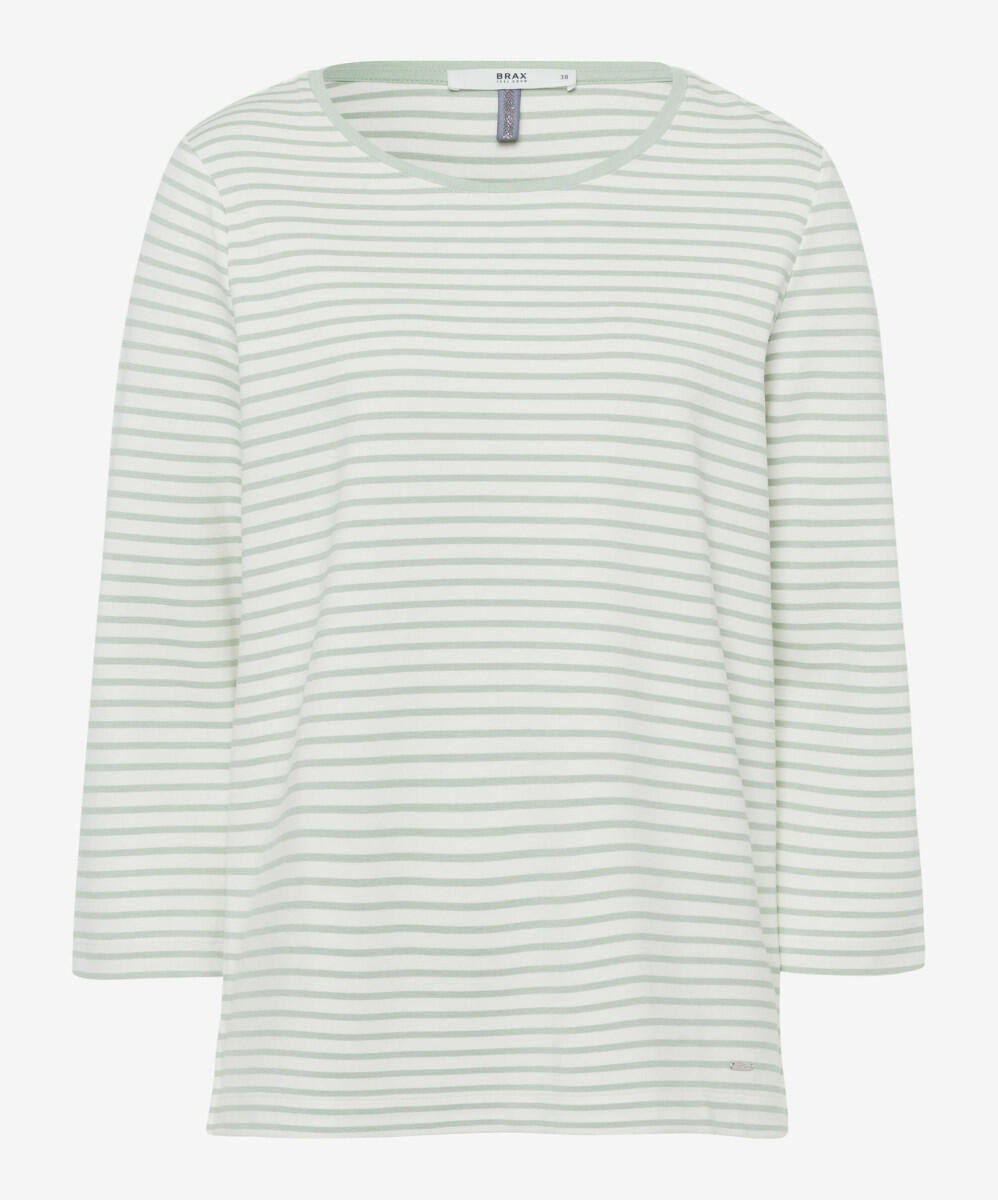 BRAX - Pullover - Style Bonnie grün/weiß - Gr. - 36 von BRAX