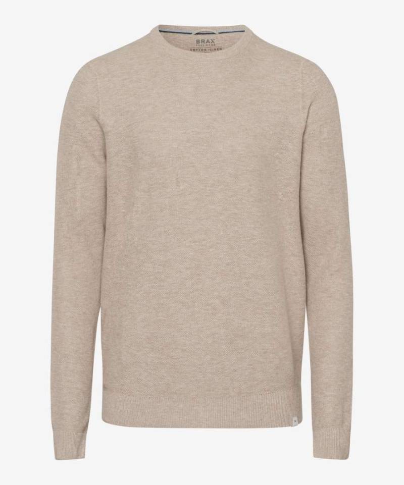 BRAX - Pullover in Baumwoll-Leinen-Mix braun - Gr. - XXL von BRAX