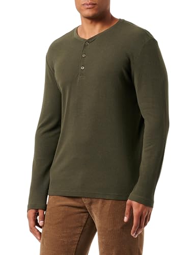 BRAX Style Timmy Cotton Liquid Structure - Langarmshirt in Softer Jersey-Qualität, Deep Pine, 3XL von BRAX