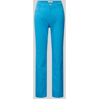 Brax Bootcut Jeans in unifarbenem Design Modell 'STYLE.CAROLA' in Blau, Größe 38 von BRAX