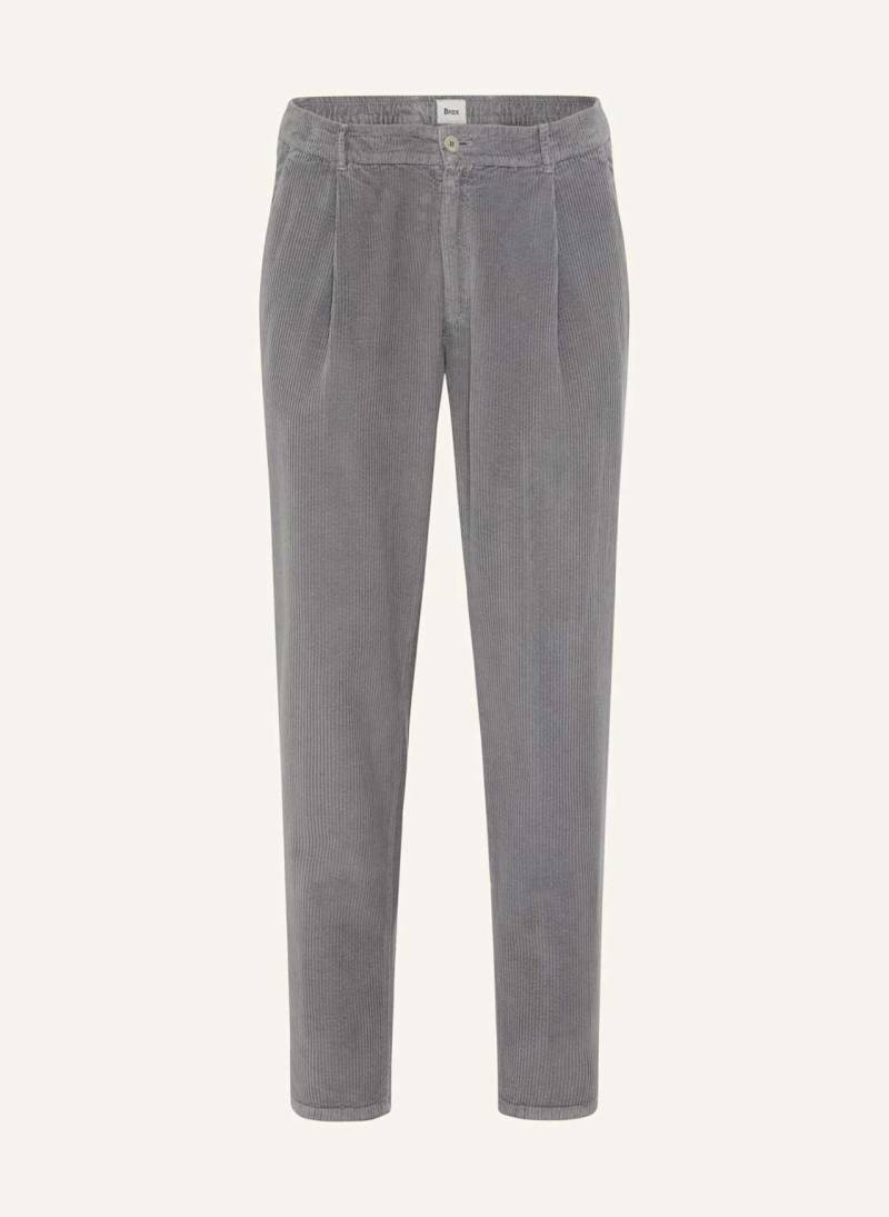 Brax Cordhose Tino Relaxed Tapered Fit silber von BRAX