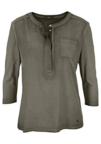 Brax Damen Langarmshirt Clarissa, Grün (Soft Khaki 36), 38 von BRAX