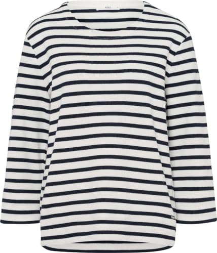 Brax Damen Style Bonnie Cotton Structure Striped,Orchid,42 von BRAX