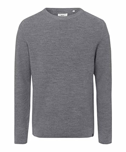 Brax Herren Style Roy Feel Good Sportive - Rundhalspullover In Exklusiver Qualität Pullover, Platin, 4XL EU von BRAX
