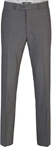 BRAX Herren Regular Fit Flatfront Stoffhose Style Enrico Hose, Grau (Street 05), 34W / 30L (Herstellergröße: 24) von BRAX