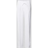 Brax Hose aus Leinen mit elastischem Bund Modell 'FARINA' in Weiss, Größe 40S von BRAX
