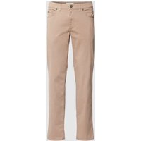 Brax Hose mit Label-Patch Modell 'Cadiz' in Beige, Größe 33/30 von BRAX