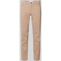 Brax Hose mit Label-Patch Modell 'Cadiz' in Beige, Größe 33/32 von BRAX